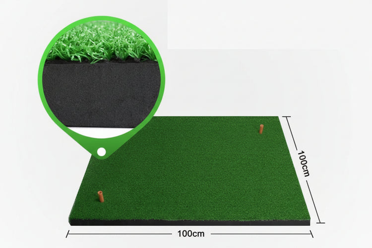 Durable golf hitting mat used during practice session