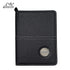 Golf scorecard holder with built-in ball marker on golf course