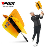 Golf training aid with fan resistance design in use