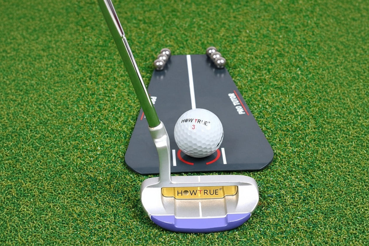 Portable putting trainer used for indoor and outdoor practice