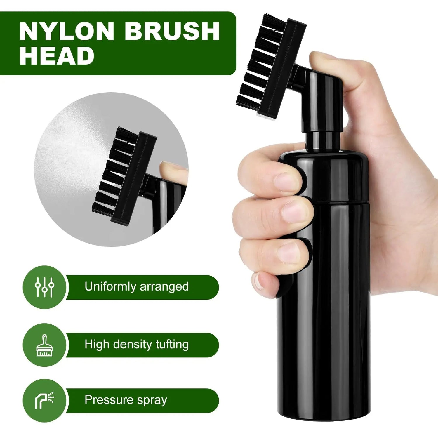 Golf club spray brush cleaner used on iron face during cleaning
