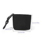Portable golf cleaning bag inside golf equipment setup