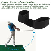 Adjustable golf arm band trainer for swing correction