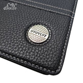 Golf scorekeeper wallet placed on golf bag during round
