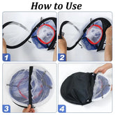 Golf practice net used for improving chipping accuracy