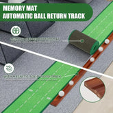Golf training mat used for putting stroke consistency