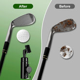 Portable golf spray bottle brush cleaning golf club grooves