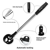 Golf ball retriever stick extended for long distance pickup