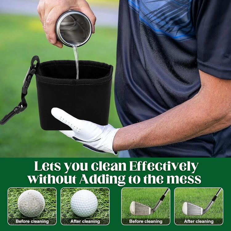 Lightweight microfiber pouch for golf club maintenance
