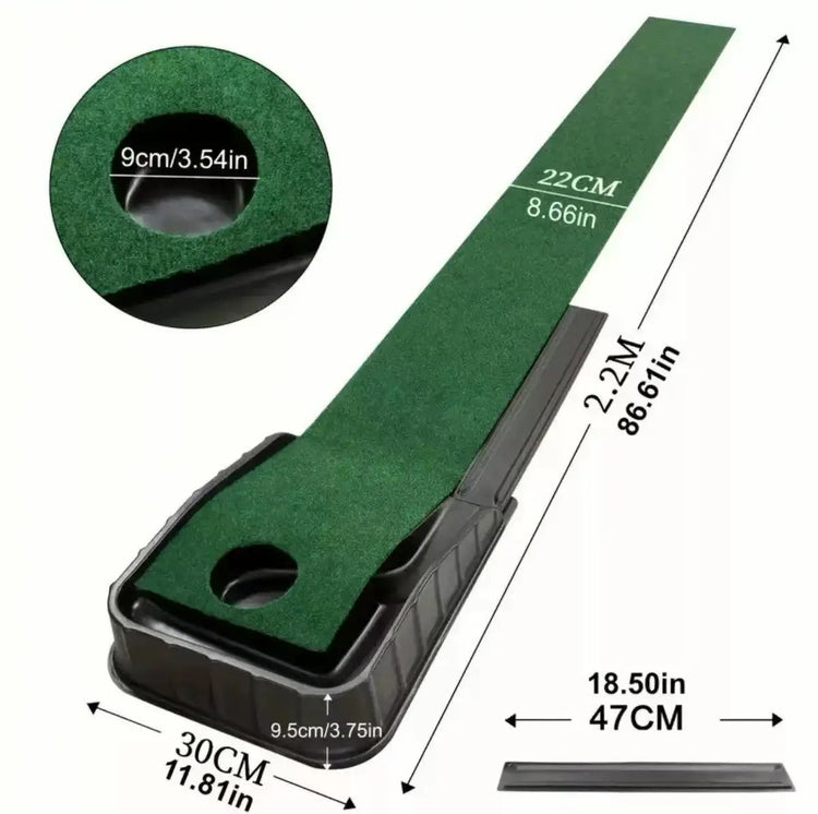 Golf training mat used for building putting confidence