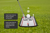 Golf putting trainer improving posture and stance