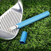 Golf groove sharpener used on wedge for spin improvement