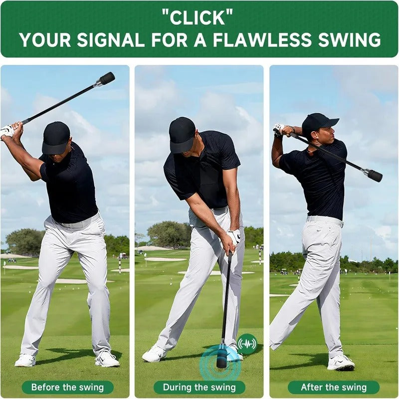 Golf practice swing trainer for increasing speed and accuracy