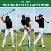 Golf practice swing trainer for increasing speed and accuracy