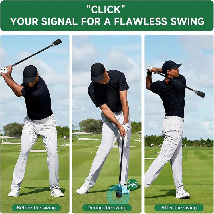 Golf practice swing trainer for increasing speed and accuracy