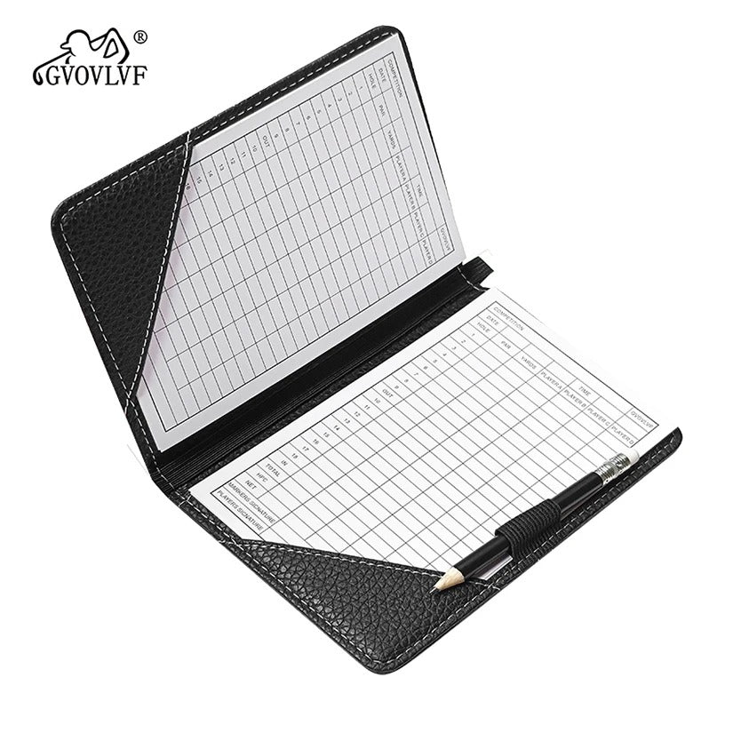 Golf score tracking holder used by golfer on course