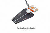 Putting training aid used on indoor green for accuracy practice