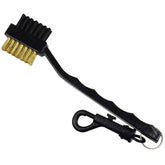 Dual head golf club brush cleaner for irons and woods