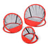 Golf chipping nets set of 3 placed in backyard for practice
