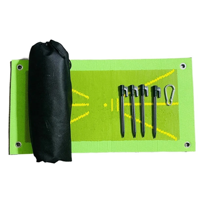 Golf training turf mat used for improving swing accuracy