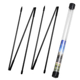 Golf alignment sticks placed on ground for swing setup training