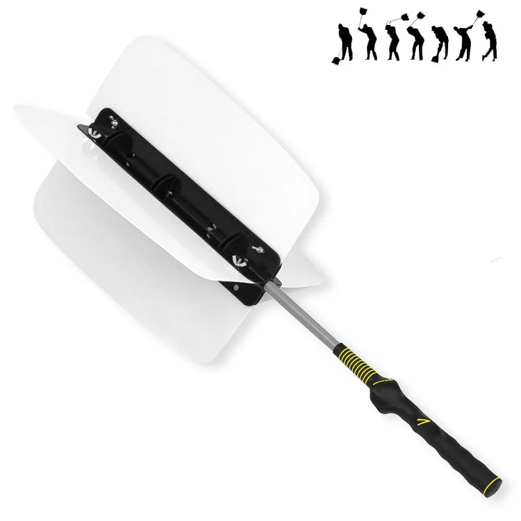Fan resistance golf swing trainer improving swing power